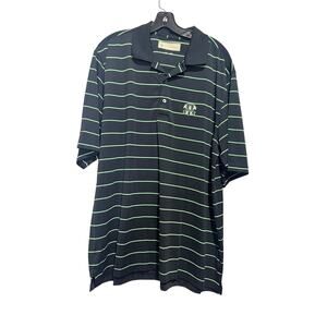 Donald Ross Mens XL Polo Golf Shirt Mt Washington Resort NH Blue Striped  Sporty